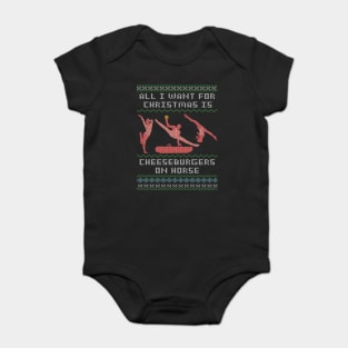 Cheeseburgers On Horse Baby Bodysuit